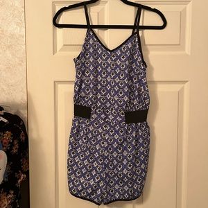 Blue and Black Romper